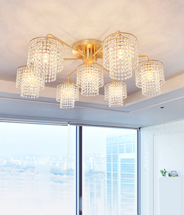 테일러 7등 크리스탈펜던트조명 거실전등